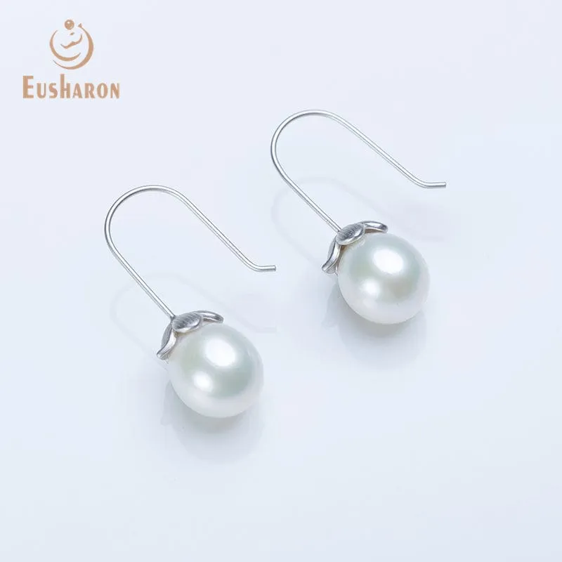 10 Pairs 11-12mm Drop Shape White Edison Pearl Earrings