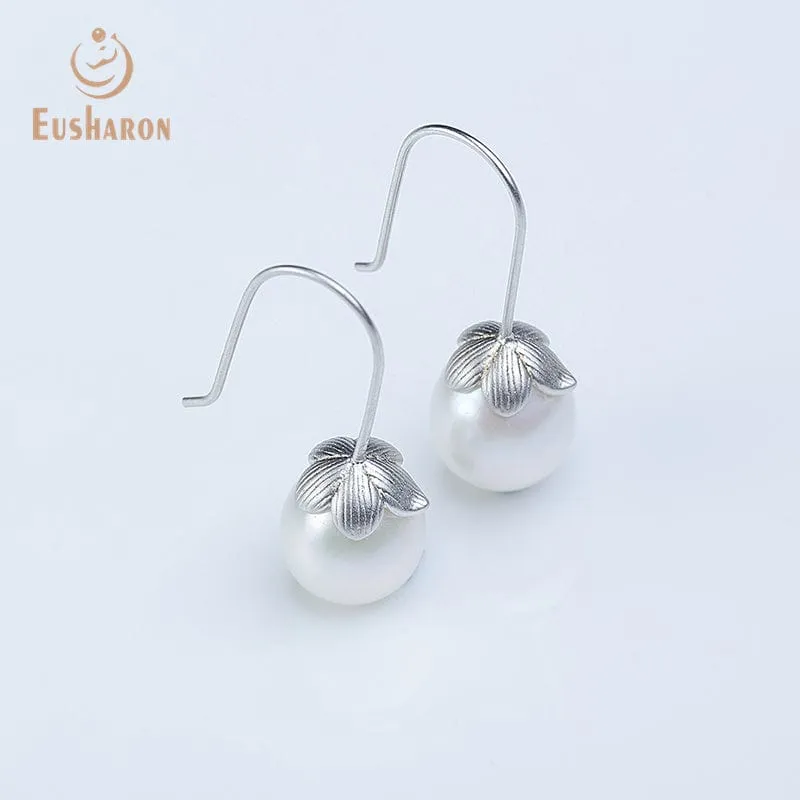 10 Pairs 11-12mm Drop Shape White Edison Pearl Earrings