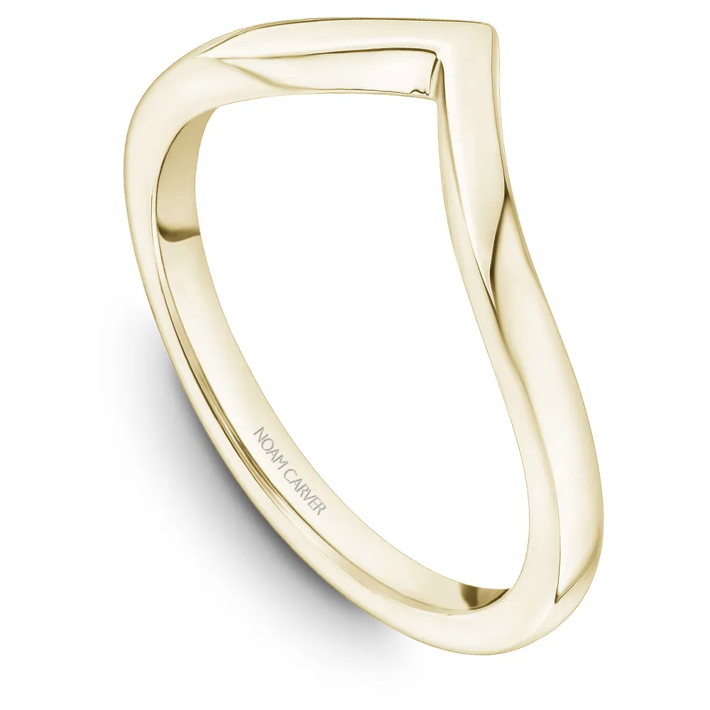 14K Gold Chevron Wedding/Stackable Band