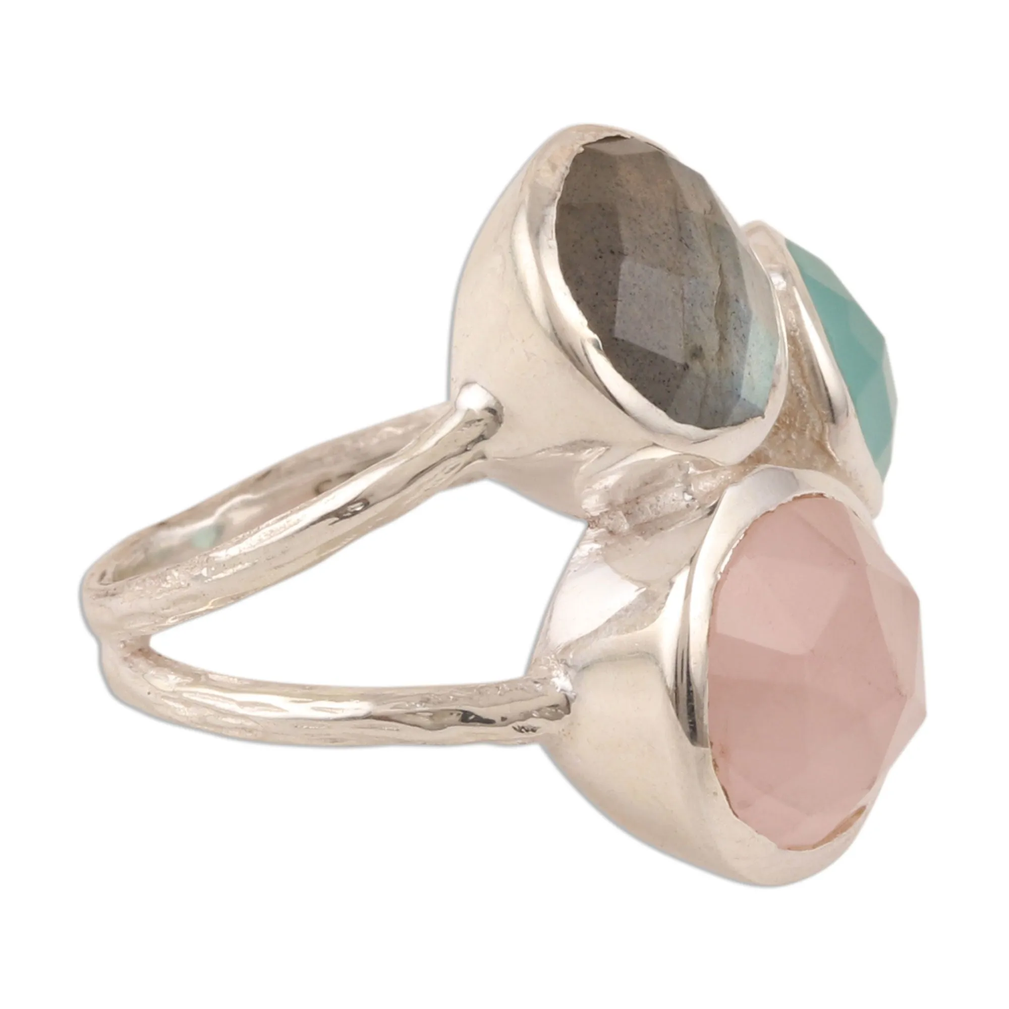 16.5-Carat Multi-Gemstone Cocktail Ring from India - Sparkling Blossom | NOVICA