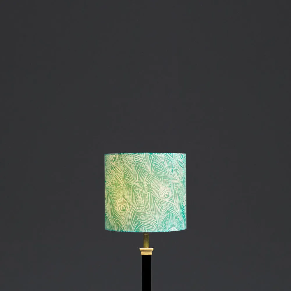 18cm drum shade in Liberty's 'Hera Plume' in jade