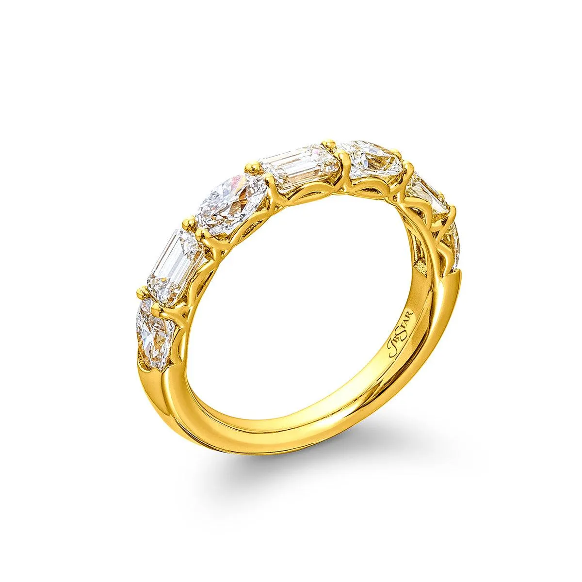 1.98ctw Emerald-Cut and Oval Diamond Band