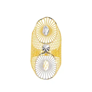 22K Yellow Gold & White Gold Ring (4.5gm)