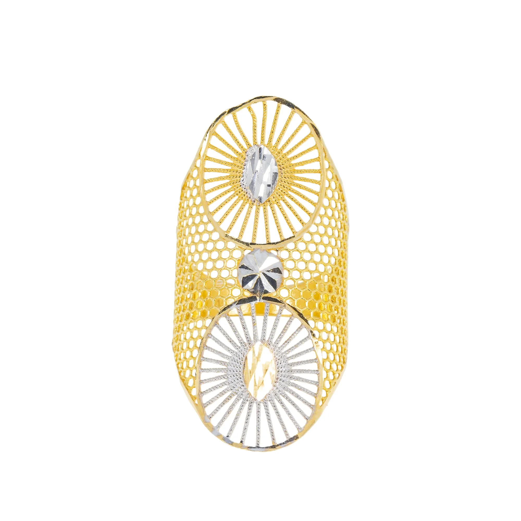 22K Yellow Gold & White Gold Ring (4.5gm)