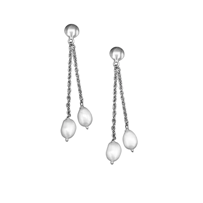 319-01-S | STERLING CHAIN DROP EARRING