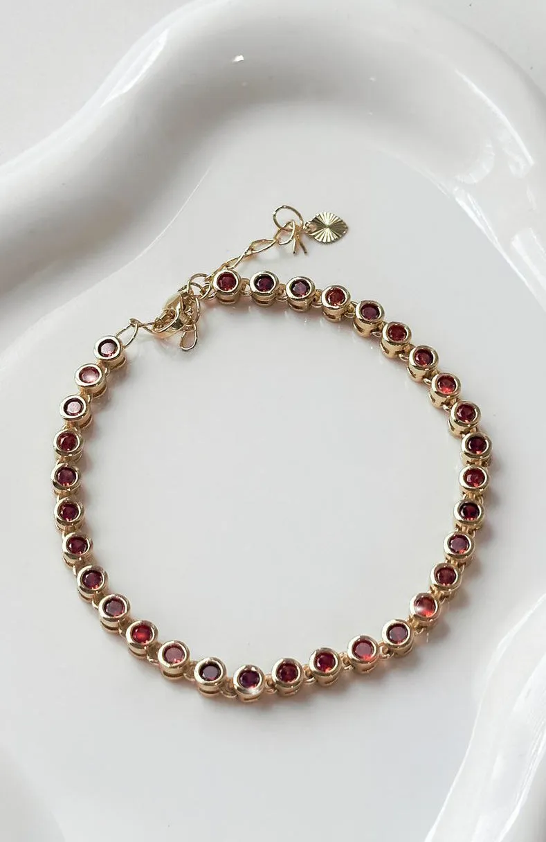 Adele Bracelet Gold/Red