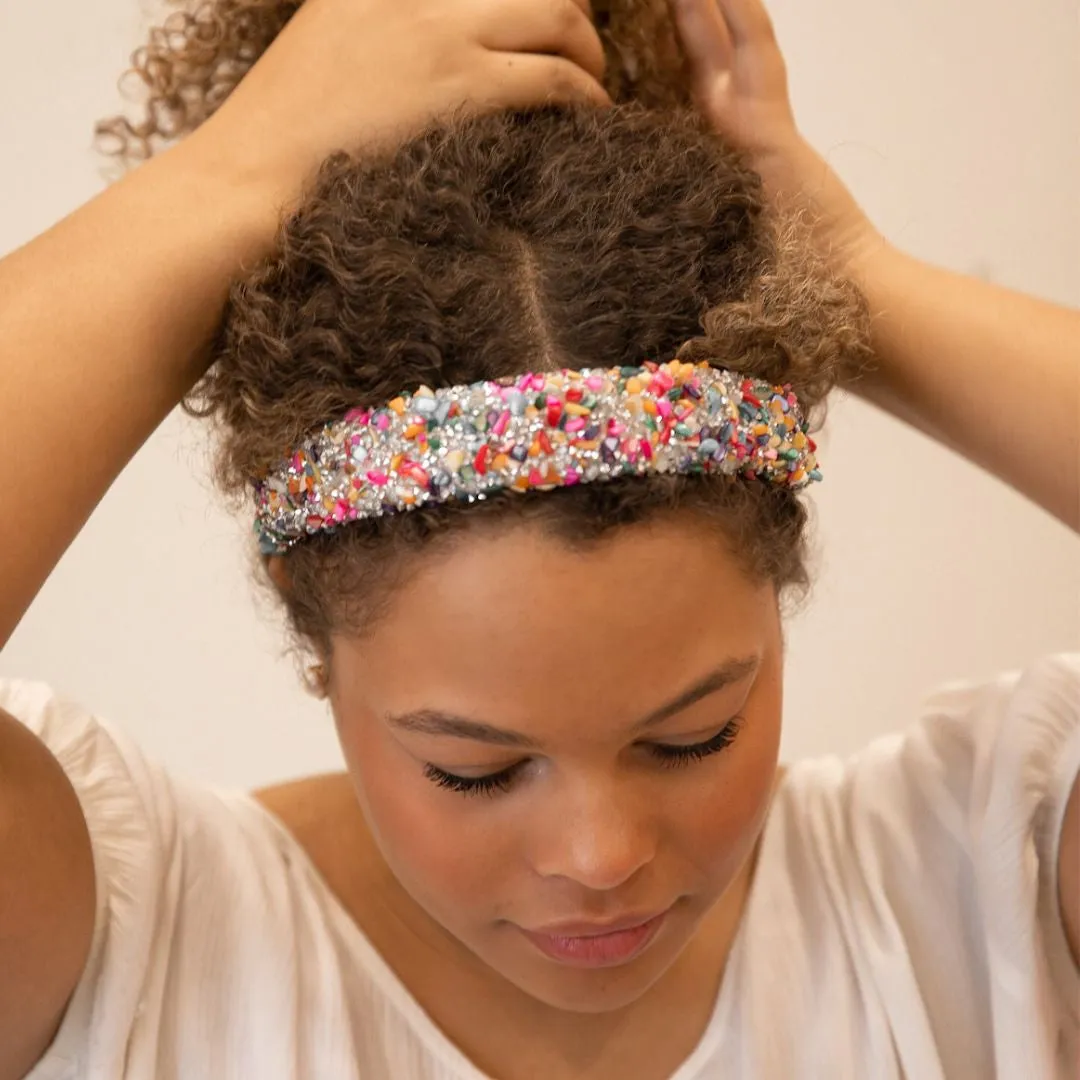 All That Glitters Headband - Multi   Silver