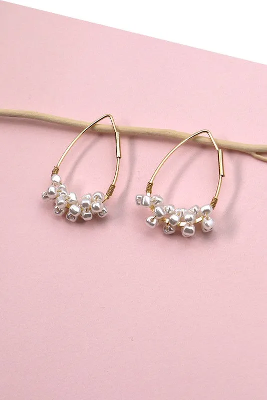 All Wrapped Up Pearl Hoop Earrings