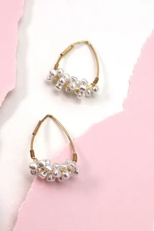 All Wrapped Up Pearl Hoop Earrings