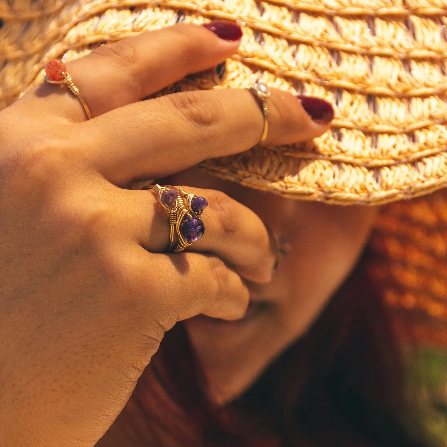 Amethyst Dainty Ring