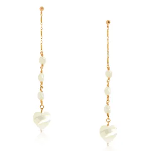 Amore Pearl Pendant Earrings