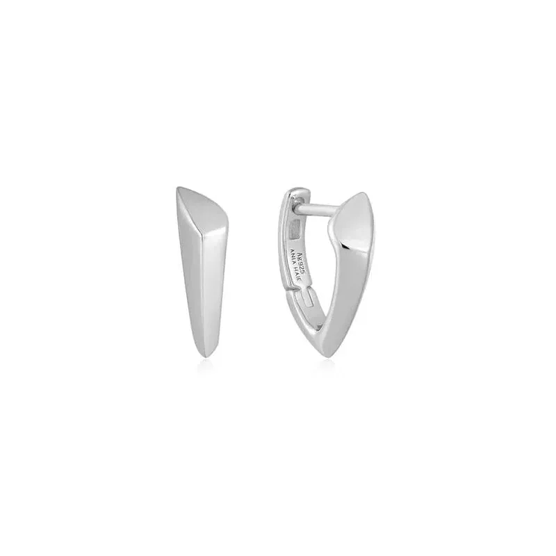 Ania Haie Silver Arrow Huggie Hoop Earrings