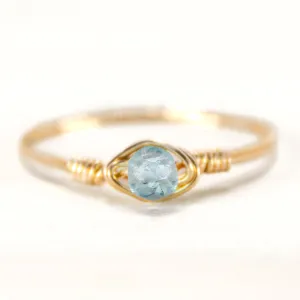 Aquamarine Dainty Ring