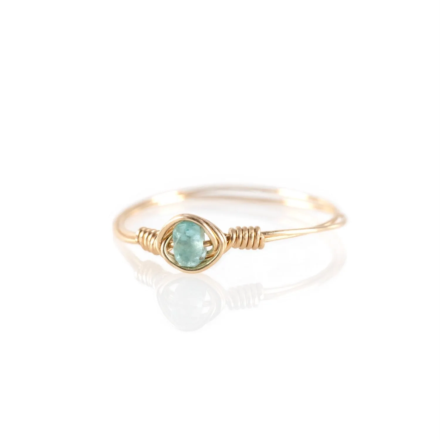 Aquamarine Dainty Ring