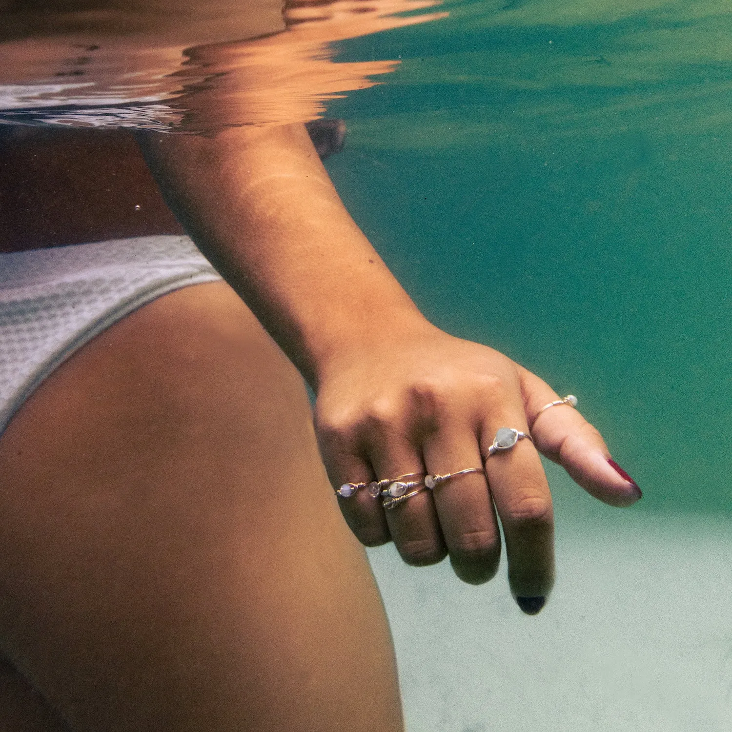 Aquamarine Dainty Ring