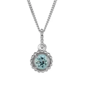 Aquamarine Pendant - March Birthstone