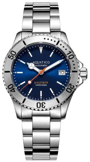 Aquatico Dolphin 39mm Automatic Dive Watch Blue