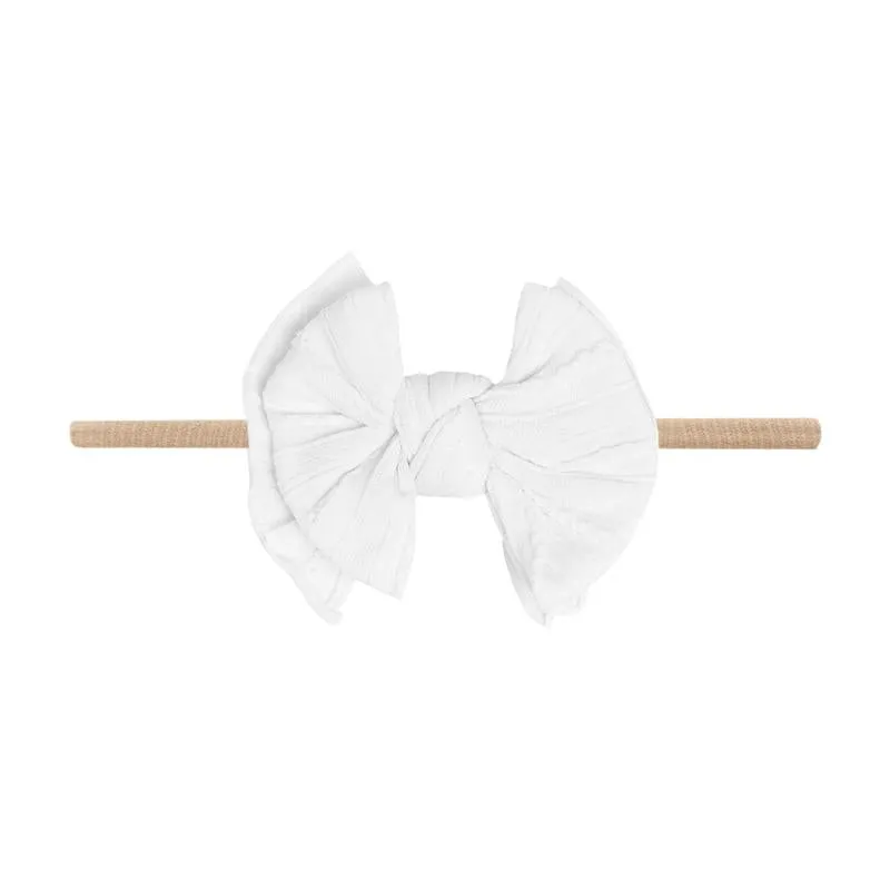 Baby Bling Bows - Cable Knit Lil Fab Skinny - Blush/White