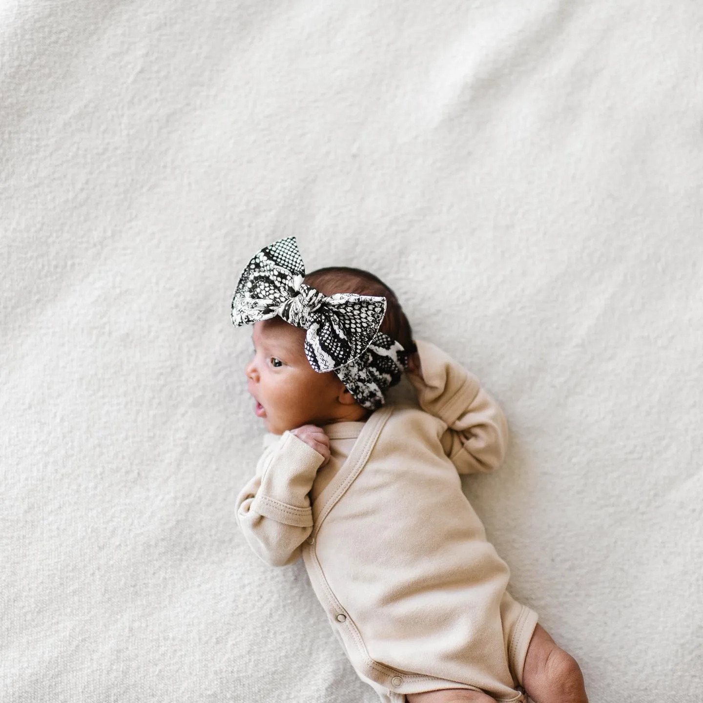 Baby Bling Snakeskin Printed Knot Headband