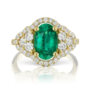 Barmakian Emerald and Diamond Ring