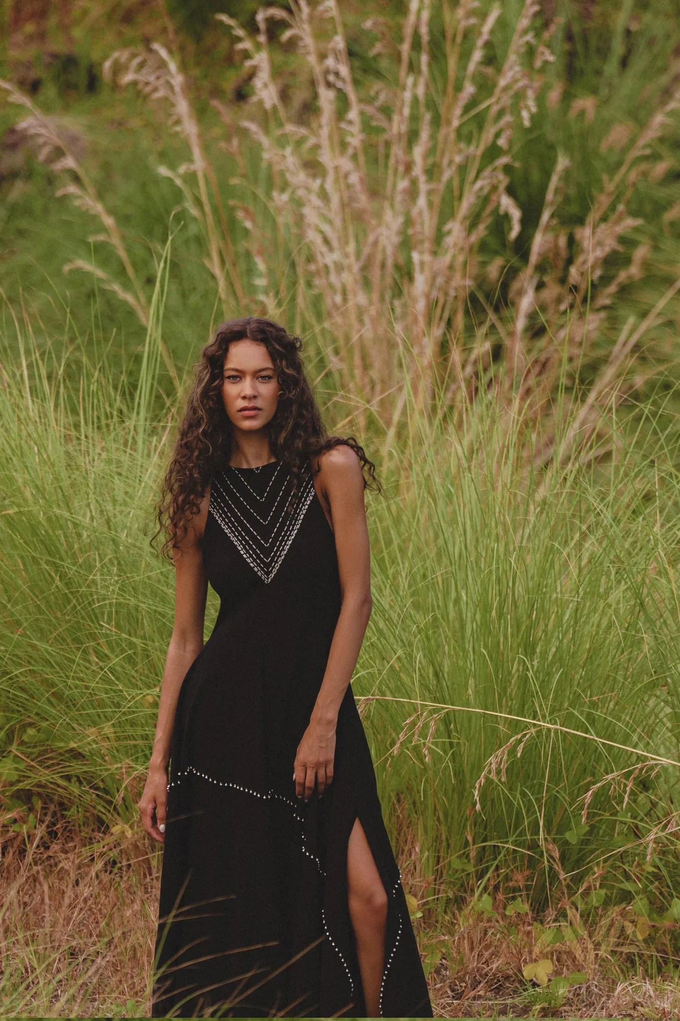 Black Bhakti Dress •  Boho Ring Bells Dress • Minimalist Cocktail Dress • Handmade dress