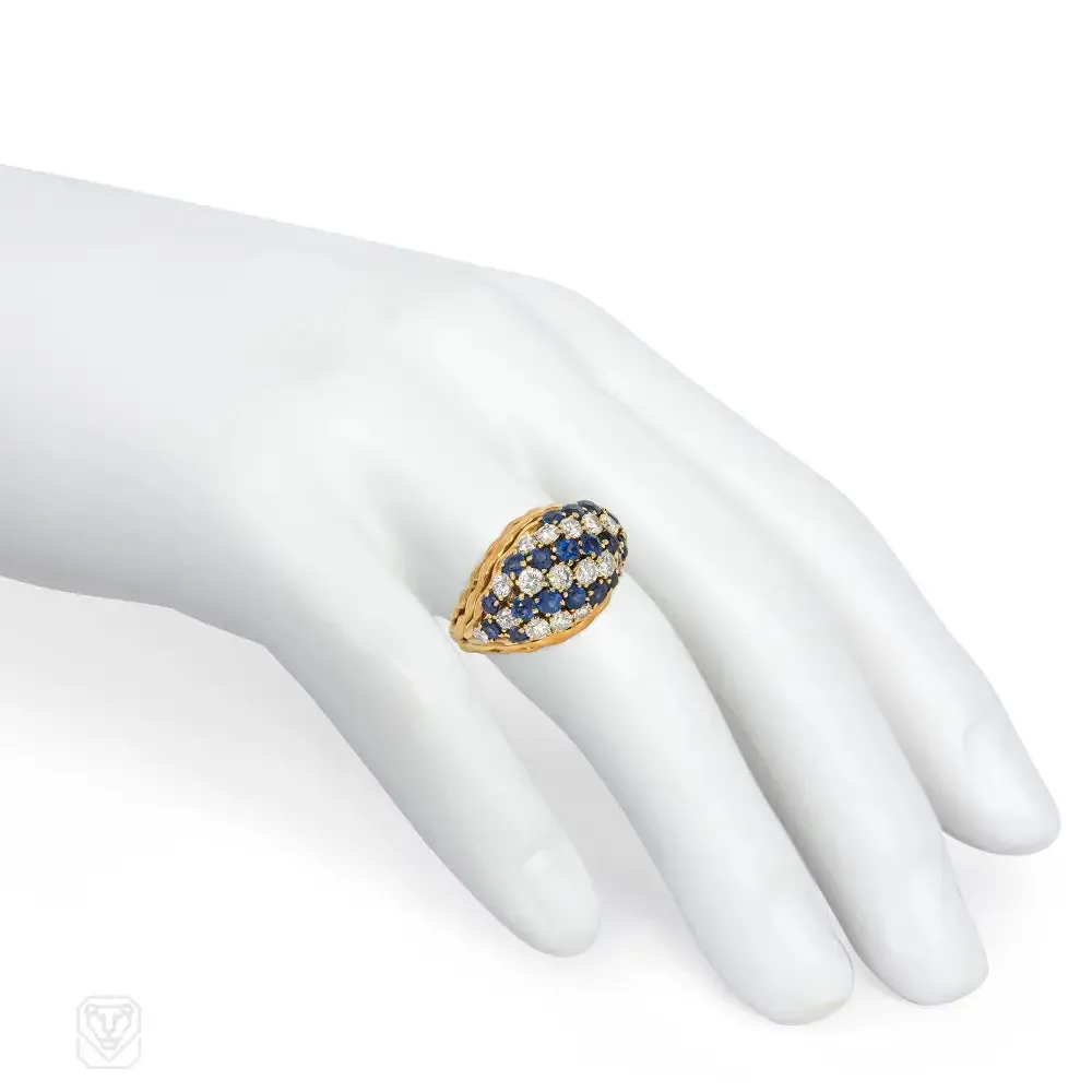 Boucheron, Paris sapphire and diamond striped cocktail ring