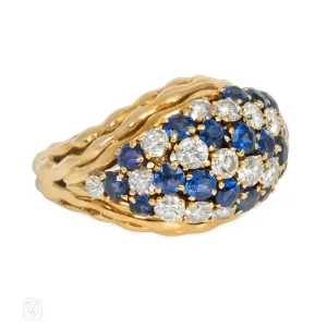 Boucheron, Paris sapphire and diamond striped cocktail ring