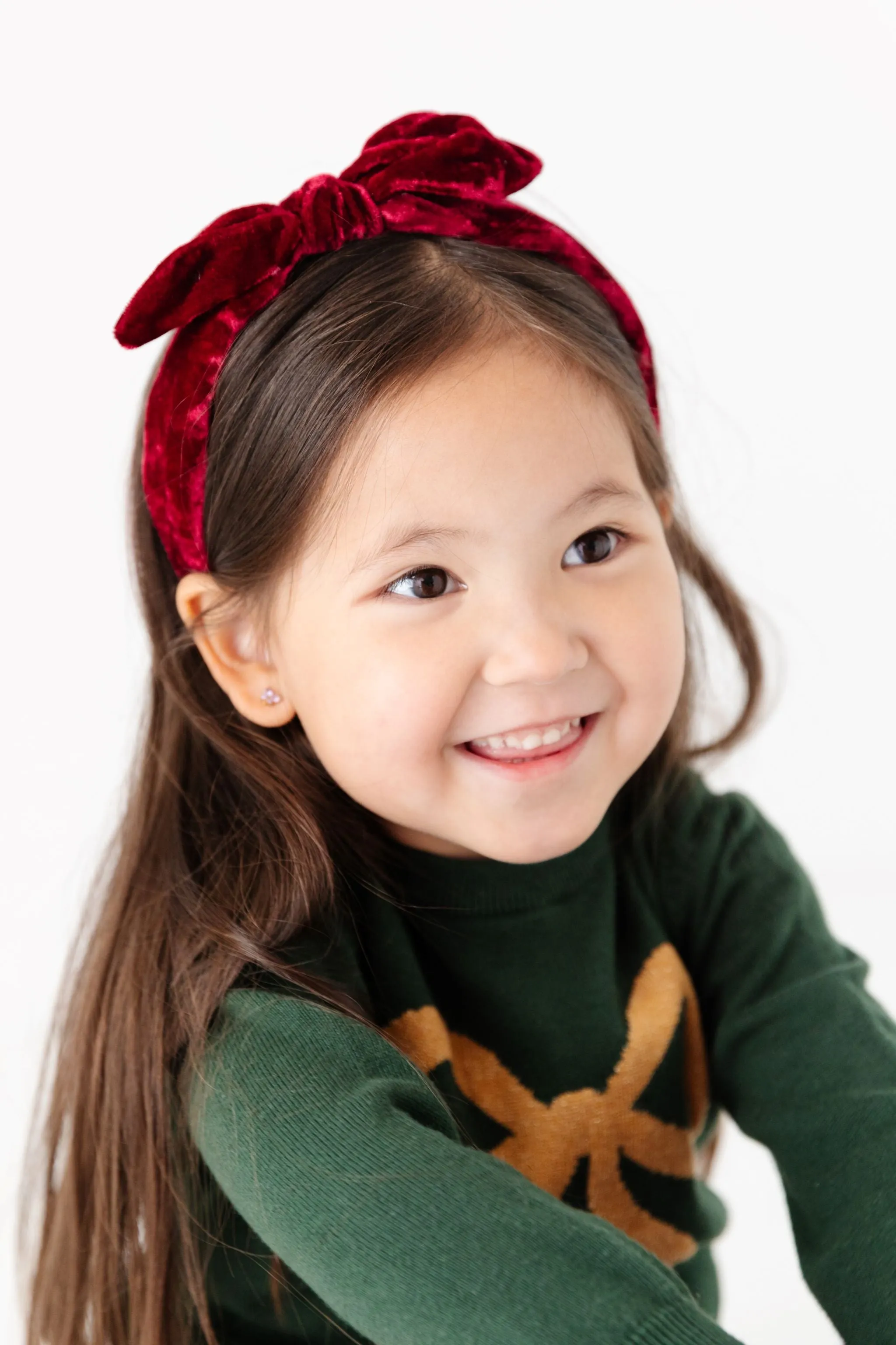 Bow Headband - Crimson Velvet