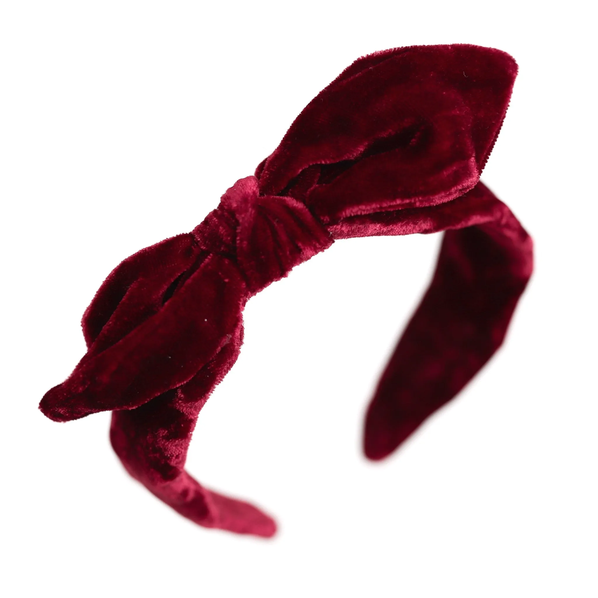 Bow Headband - Crimson Velvet