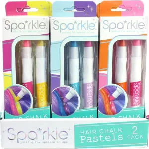 Bright Stripes Spa*rkle Hair Chalk Pastels 2 Pack