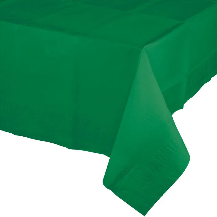 Bulk Emerald Green Paper Table Covers 54" x 108" (6 per Case)