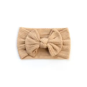 Cable Bow Headband - Chai