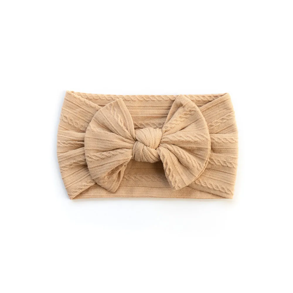 Cable Bow Headband - Chai