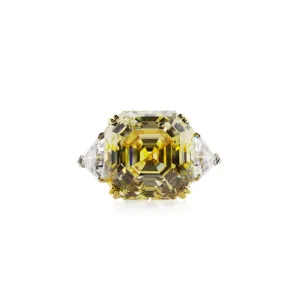 CARAT* London Afia Asscher Cocktail Ring Yellow