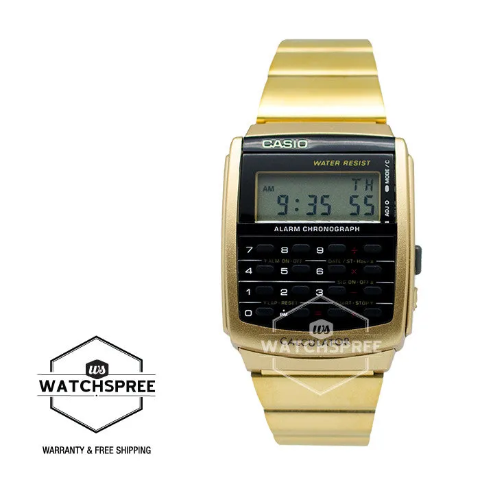 Casio Data Bank Series Gold Ion Plated Band Watch CA506G-9A