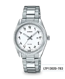 Casio Ladies' Standard Analog Silver Stainless Steel Band Watch LTP1302D-7B3 LTP-1302D-7B3