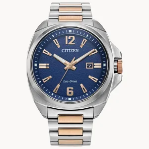 Citizen Endicott Blue Dial Stainless Steel Braslight Watch