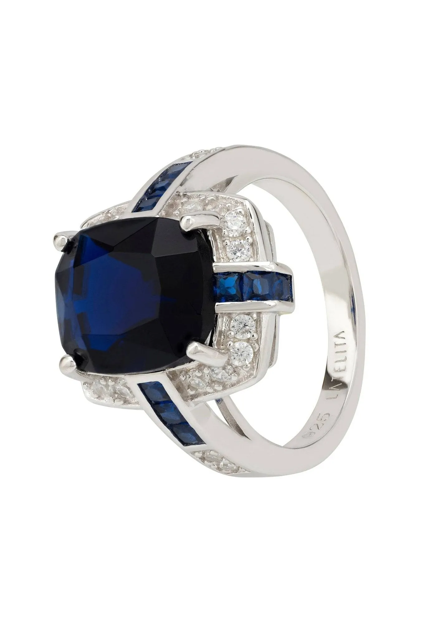 Clarence Silver Ring Sapphire