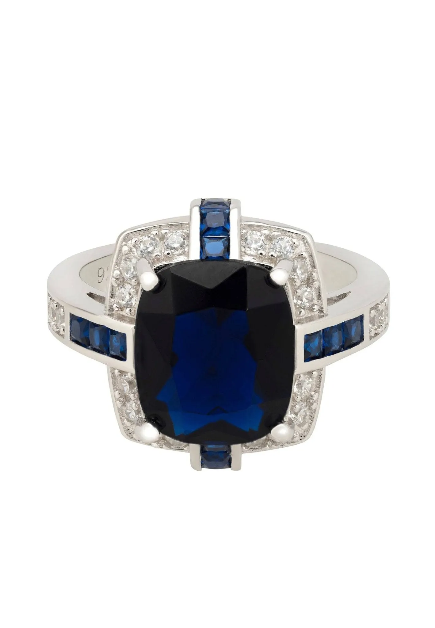 Clarence Silver Ring Sapphire