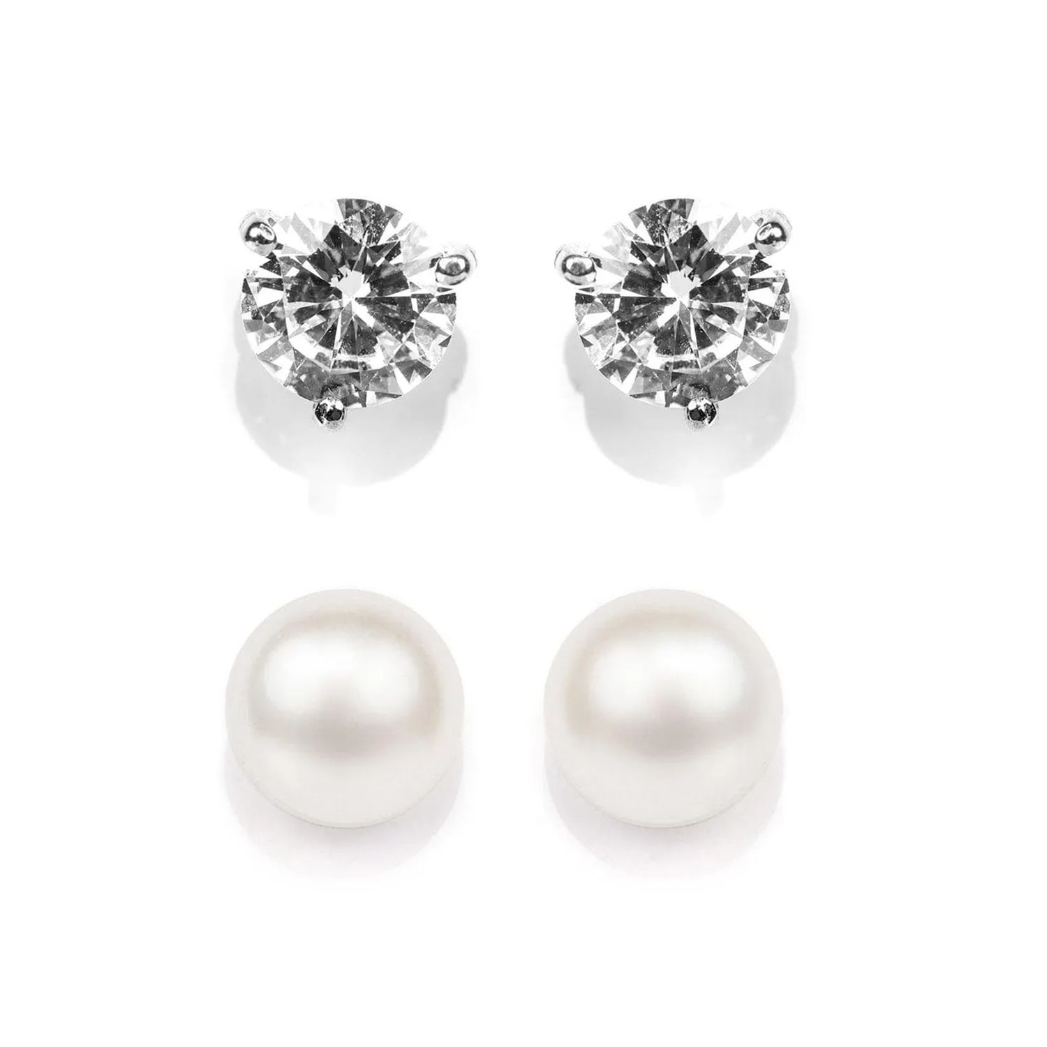 Classic Everyday 925 Silver Earrings Set