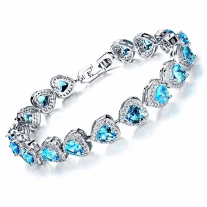 Classic Heart Zirconia Bracelet