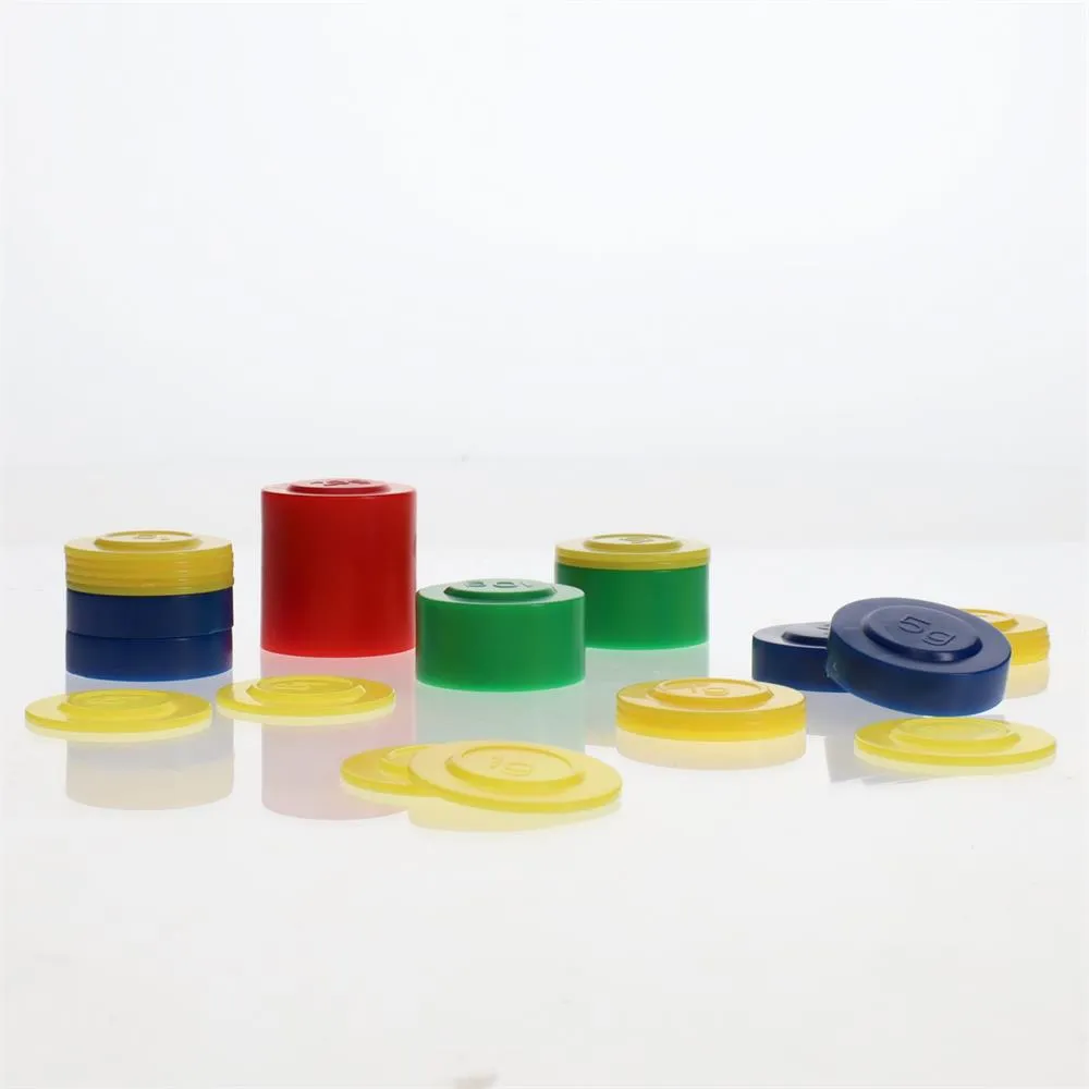 Clever Kidz - Pack of 27 Stackable Metric Weights - Assorted Colours