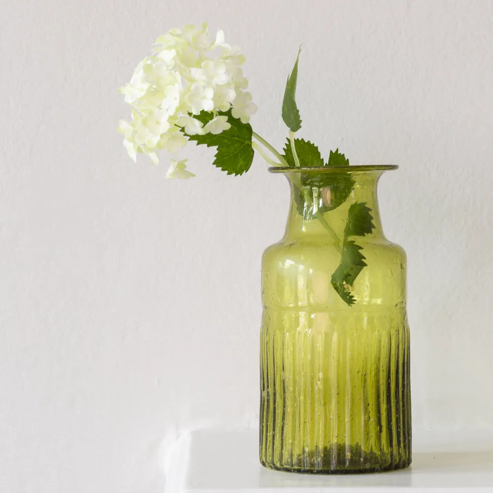 Colourful Recycled Glass Vase - Jade E