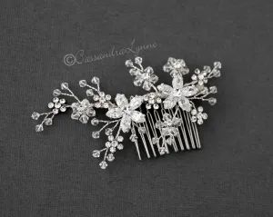 Crystal Flower Bridal Hair Comb