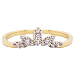 Diamond Marquise Curved Ring