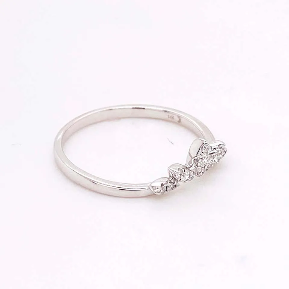 Diamond Marquise Curved Ring