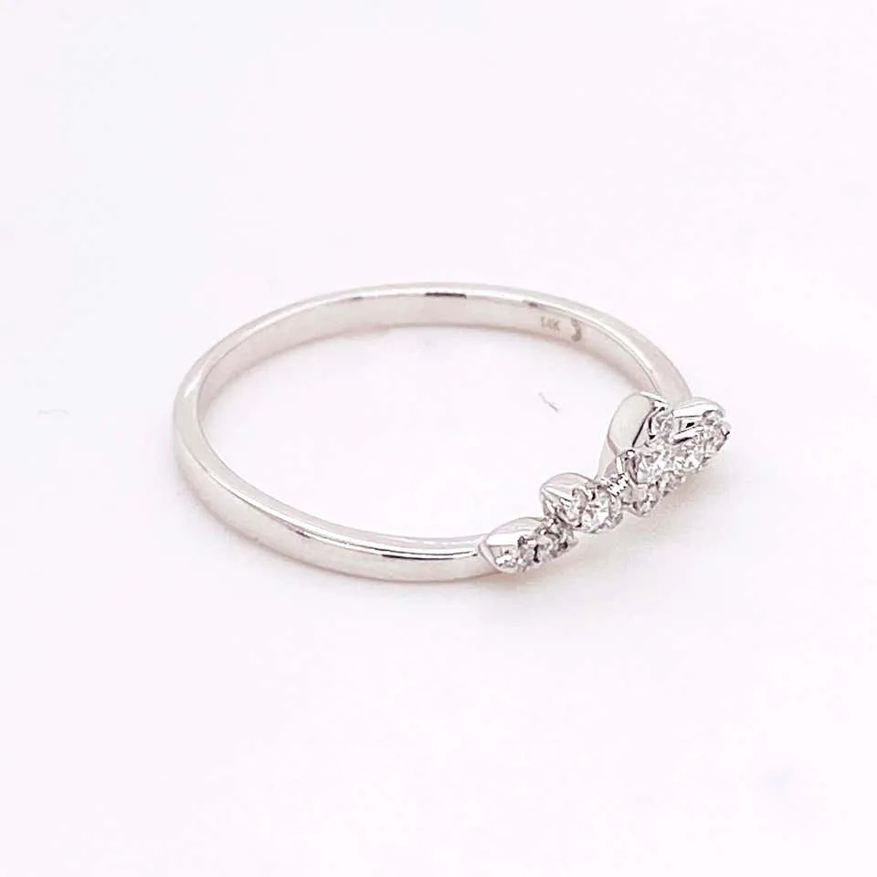 Diamond Marquise Curved Ring