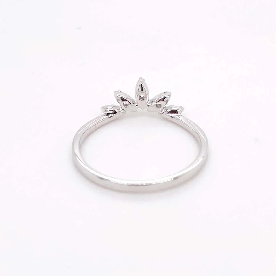 Diamond Marquise Curved Ring