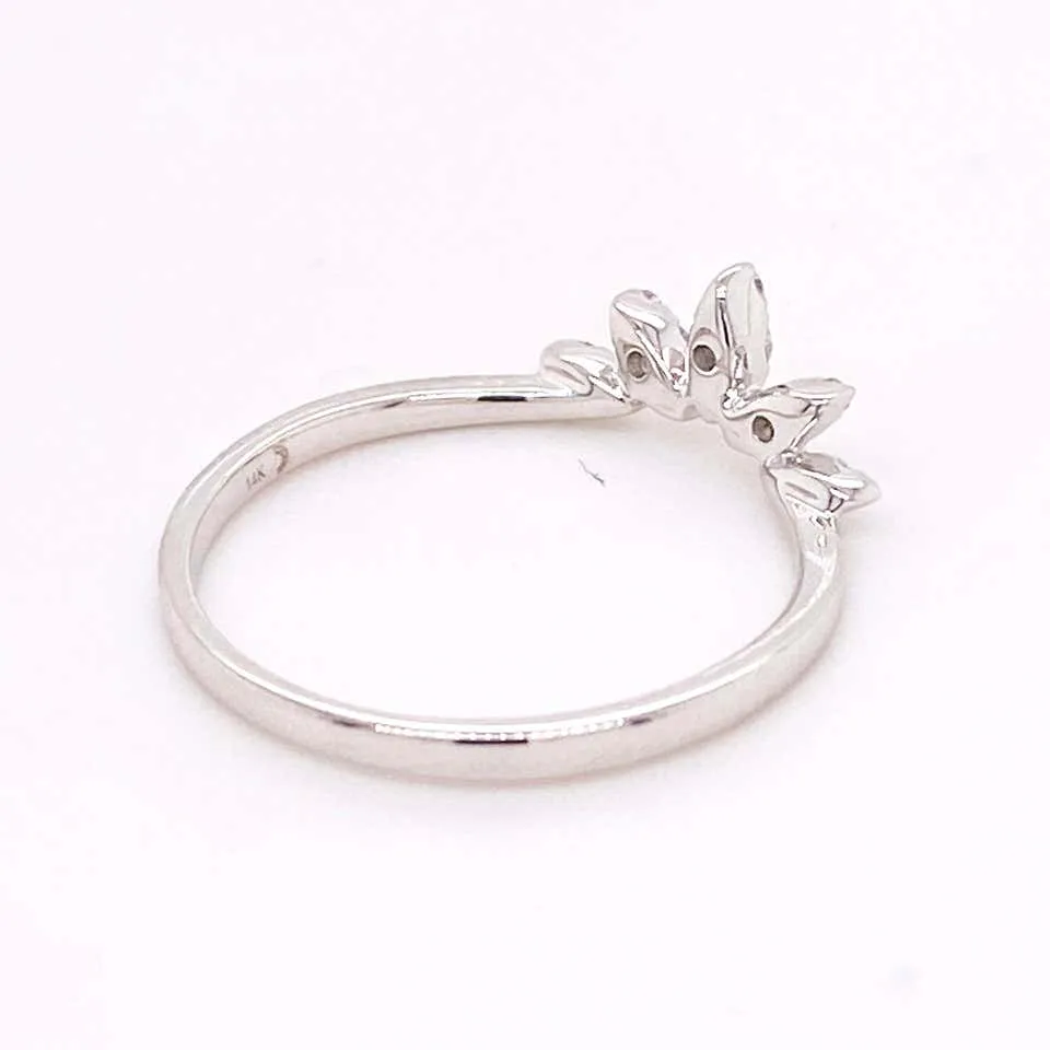 Diamond Marquise Curved Ring