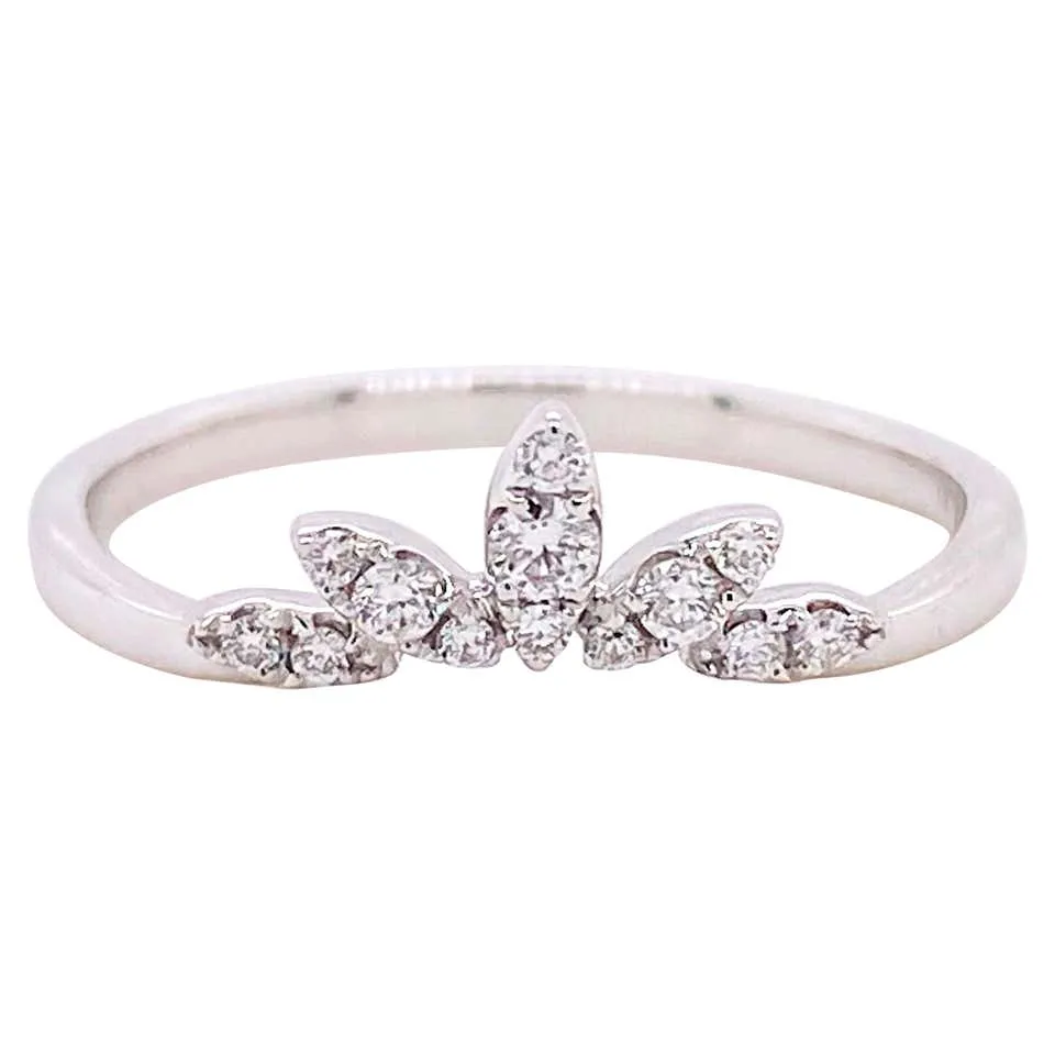 Diamond Marquise Curved Ring